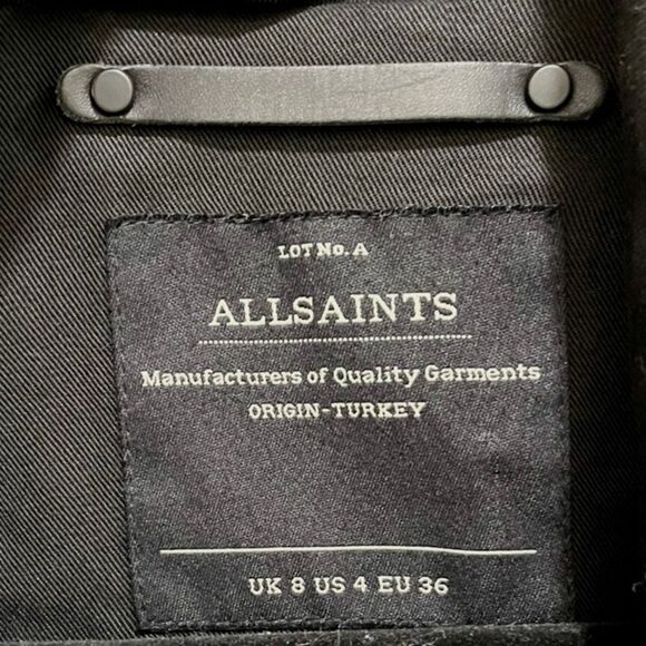 NWOT All Saints Black Bayle Monument Jacket - Picture 7 of 13